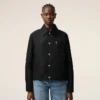 Veste en nylon noir Ami de Coeur à boutons-pression