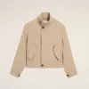 Veste Harrington en laine vierge beige