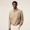 Veste Harrington en laine vierge beige