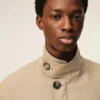 Veste Harrington en laine vierge beige