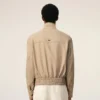 Veste Harrington en laine vierge beige