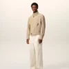 Veste Harrington en laine vierge beige