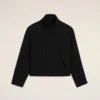 Veste Harrington en laine vierge noire