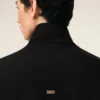 Veste Harrington en laine vierge noire