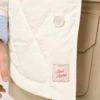 Veste matelassée boutonnée en nylon blanc