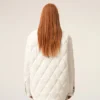 Veste matelassée boutonnée en nylon blanc
