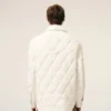 Veste matelassée boutonnée en nylon blanc
