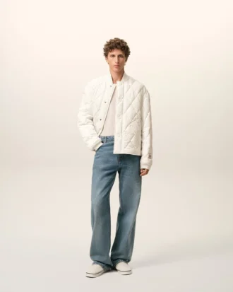 Veste matelassée en nylon blanc