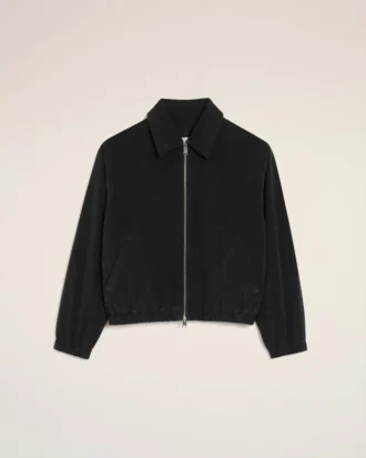 Veste matelassée zippée Ami de Coeur en coton noir