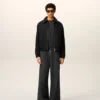 Veste matelassée zippée Ami de Coeur en coton noir