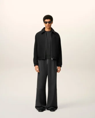 Veste matelassée zippée Ami de Coeur en coton noir