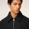 Veste matelassée zippée Ami de Coeur en coton noir
