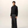 Veste matelassée zippée Ami de Coeur en coton noir