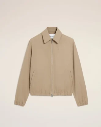 Veste zippée Ami De Cœur en coton beige