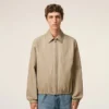 Veste zippée Ami De Cœur en coton beige