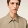 Veste zippée Ami De Cœur en coton beige