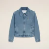 Veste zippée Ami de Coeur en coton bleu contrasté