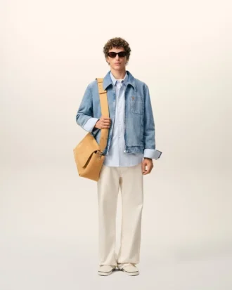 Veste zippée Ami de Coeur en coton bleu contrasté