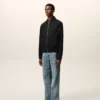 Veste zippée Ami De Cœur en coton noir
