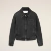 Veste zippée Tonal Ami de Coeur en coton noir ton sur ton