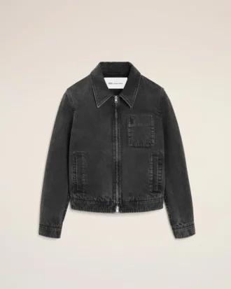 Veste zippée Tonal Ami de Coeur en coton noir ton sur ton