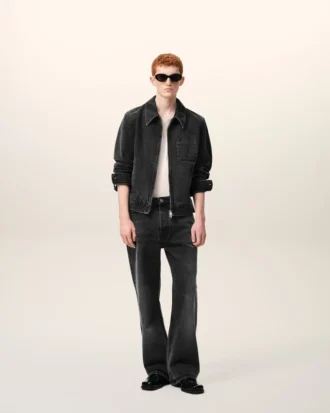 Veste zippée Tonal Ami de Coeur en coton noir ton sur ton