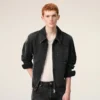 Veste zippée Tonal Ami de Coeur en coton noir ton sur ton