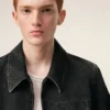 Veste zippée Tonal Ami de Coeur en coton noir ton sur ton