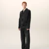 Veste zippée Tonal Ami de Coeur en coton noir ton sur ton